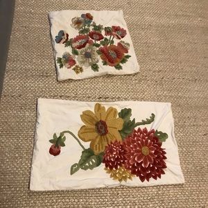 Pillows. One Set of 2.  Pottery barn.